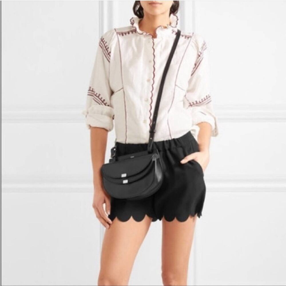 Madewell Scalloped Hem Pull On Shorts Black - Picture 2 of 11